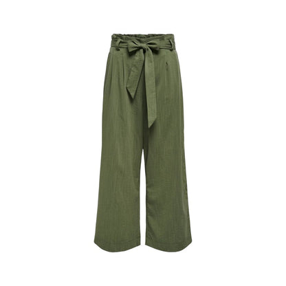 Only Green Viscose Casual Pants