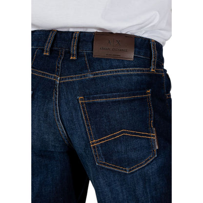 Armani Exchange Blue Cotton Bermuda Shorts