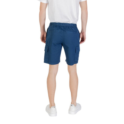 Hugo Boss Blue Cotton Bermuda Shorts