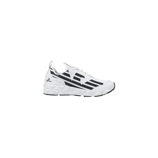 EA7 Emporio Armani Black And White Polyester Athletic Sneakers side view