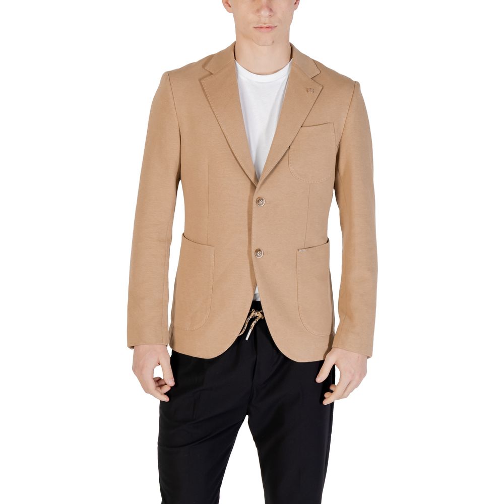 Gianni Lupo Beige Cotton Blazer