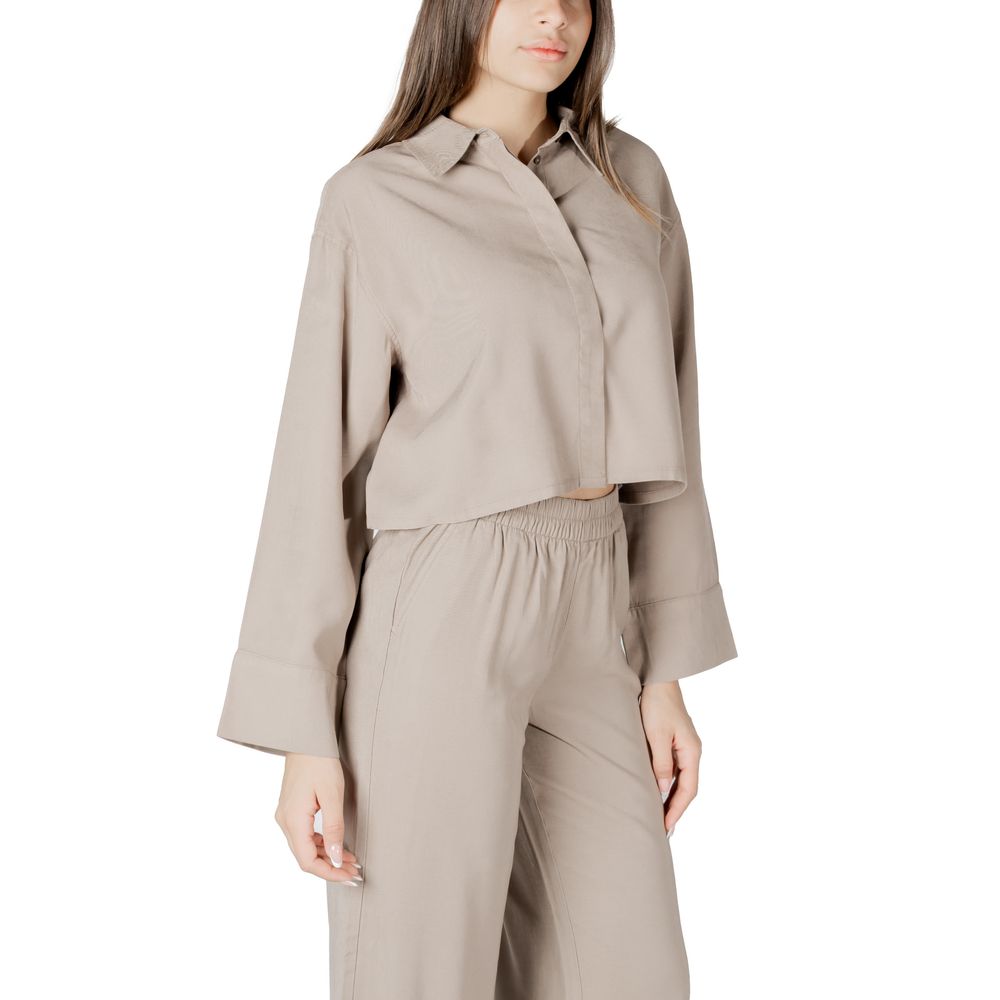 Only Beige Viscose Blouse