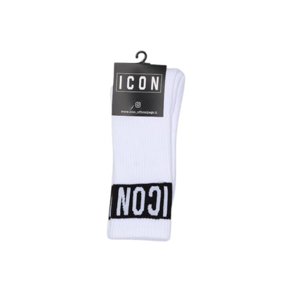 Icon White Cotton Socks for men, featuring high-quality cotton fabric, sporty design, and perfect fit for daily wear comfort.