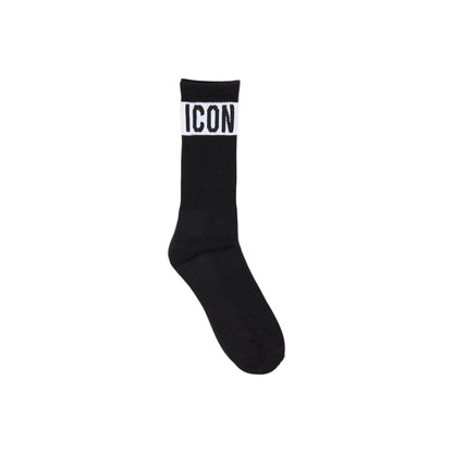 Icon Black Cotton Socks with modern design for comfort and support, featuring high-quality materials with optimal elasticity.