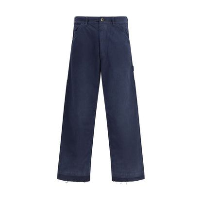 Margiela Blue Cotton Casual Pants
