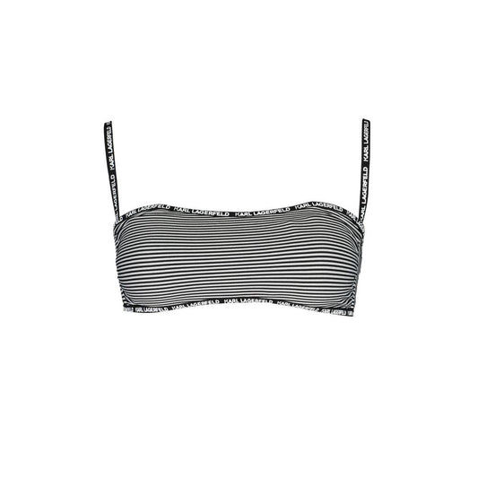 Karl Lagerfeld Black Elastane Swimwear