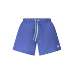 North Sails Blue Cotton Swimwear, 36cm swim boxer with elastic waist, lace ties, 2 pockets, 1 back pocket, and contrasting details.
