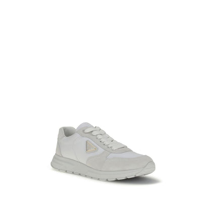 Prada White Recycled Polyamide Athletic Sneakers