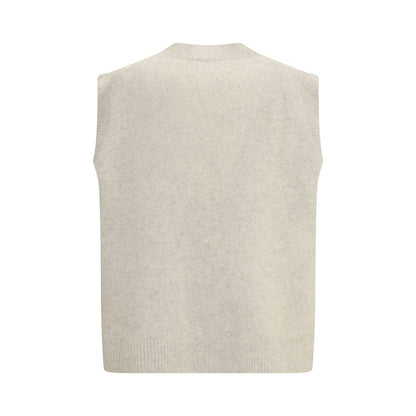 P.A.R.O.S.H. Cream Raccoon Fur Sleveless Jacket