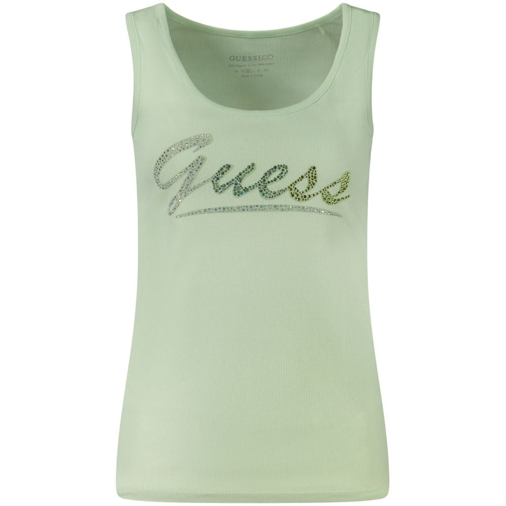 Guess Jeans Verde Organic Cotton Women Tank Top