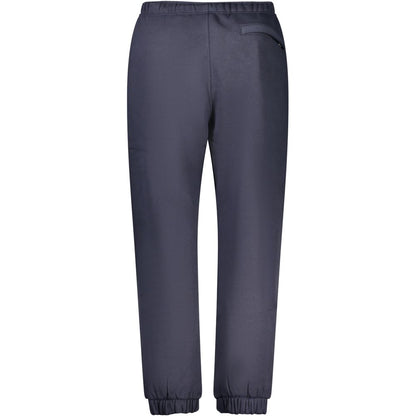 Guess Jeans Blue Cotton Pant with elastic waist, fleece material, 3 pockets, elastic ankle, sports trousers.