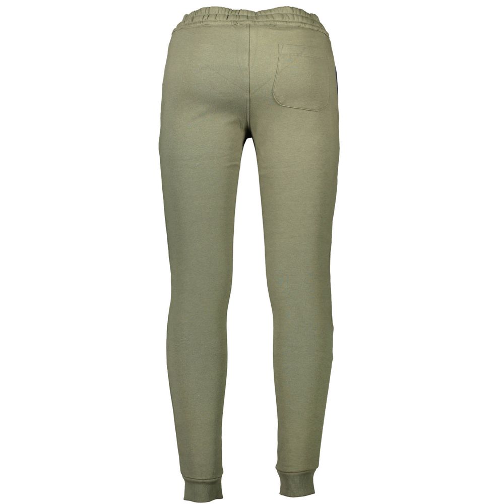 U.S. POLO ASSN. Green Cotton Pant with elastic waist and three pockets, featuring a logo design for a sporty look.