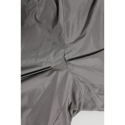 Close-up of Dolce & Gabbana Light Gray Nylon Elastic Waist Shorts Swimwear detail, showcasing fabric and stitching.