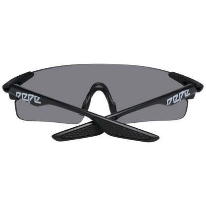 Pepe Jeans Black Plastic Sunglasses with logo on temples, stylish designer eyewear, model PJ7372-130C1, lightweight and fashionable