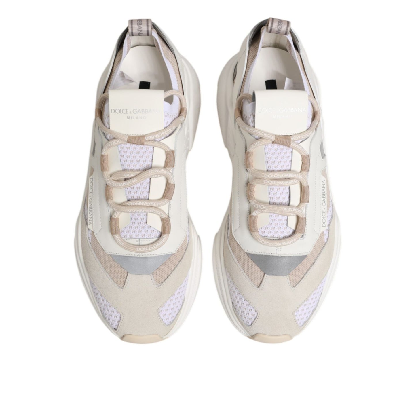 Dolce & Gabbana Multicolor Daymaster Low Top Sneakers Shoes, chunky design, rubber sole, logo details, top view.