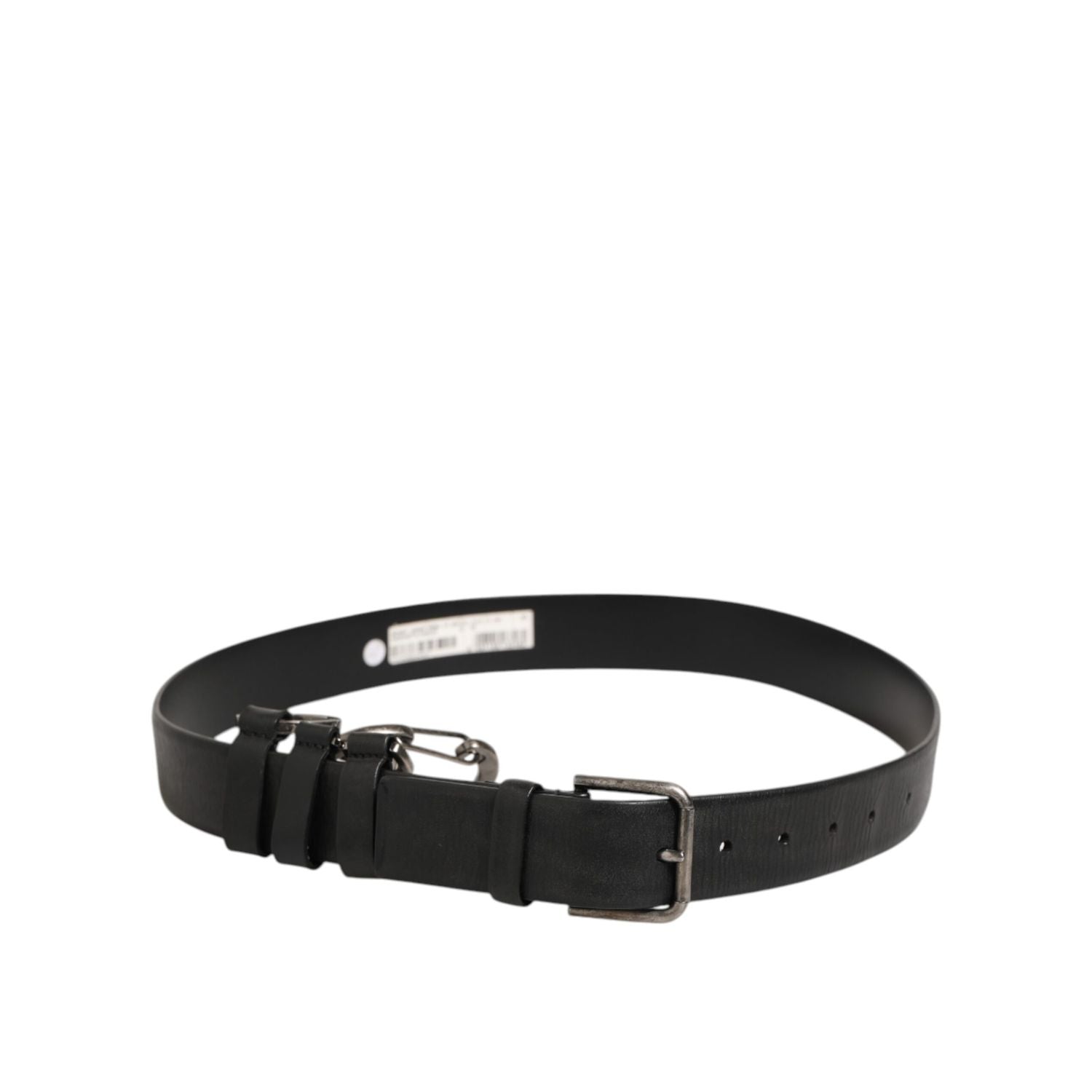 Dolce & Gabbana Black Key Ring Clip Attachments Buckle Belt
