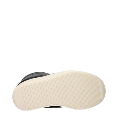 Rick Owens Black Leather Ankle Boots