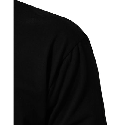 Dolce & Gabbana Black Statement Cotton Men Crew Neck T-shirt