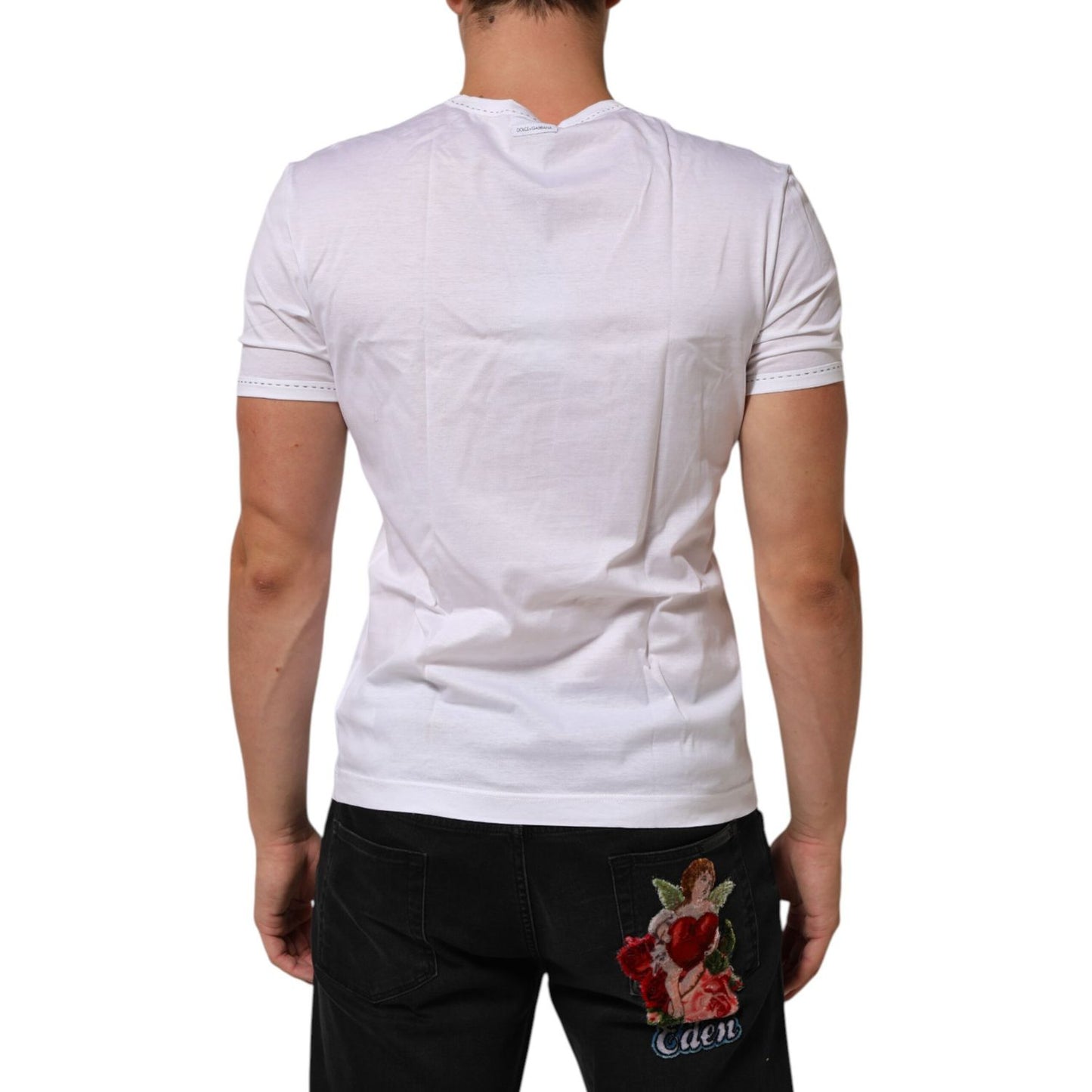 Dolce & Gabbana White Cotton Crew Neck Underwear Tee T-shirt