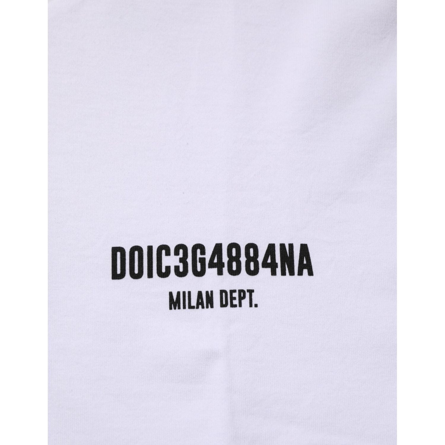 Dolce & Gabbana White Cotton Logo Print Crew Neck T-shirt