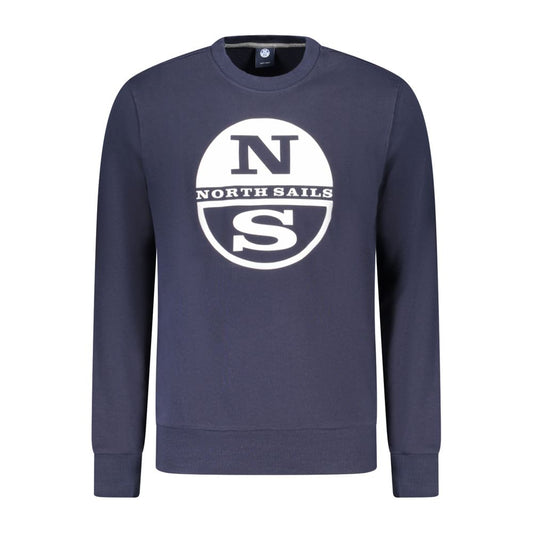 North Sails Blue Cotton Men Sweatshirt