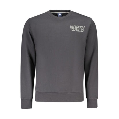 North Sails Black Cotton Men Sweatshirt