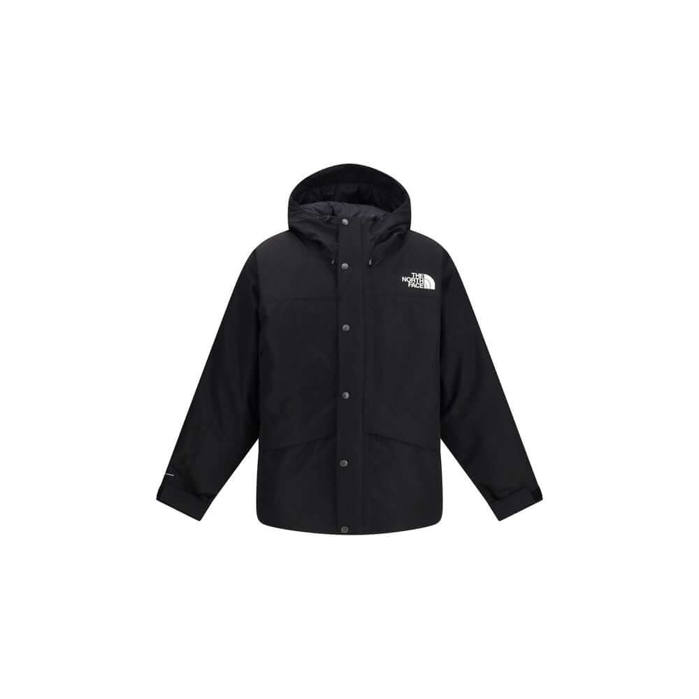 The North Face Black Polyester Coat with adjustable hood and double slider front zip for optimal protection and comfort.