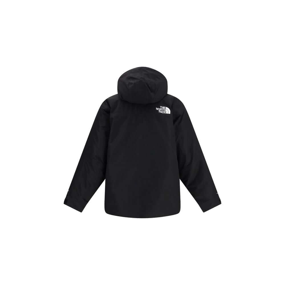 The North Face Black Polyester Coat with adjustable hood showcasing back design