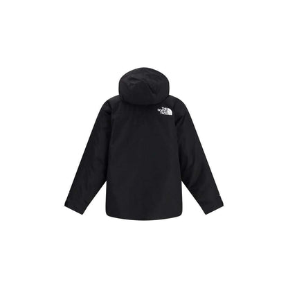 The North Face Black Polyester Coat with adjustable hood showcasing back design