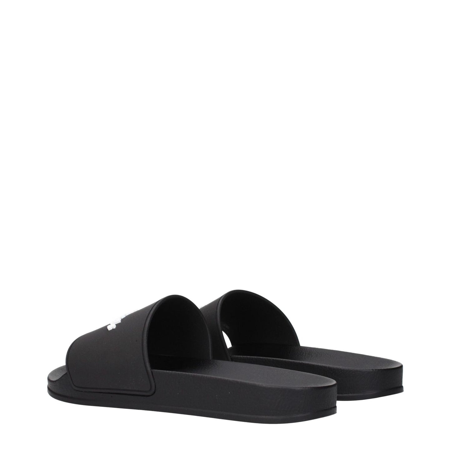 Palm Angels Black Cotton Slippers