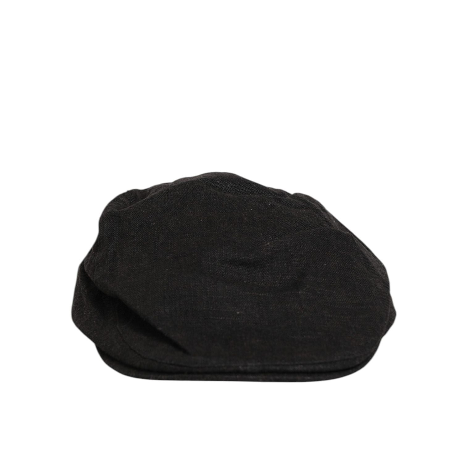 Dolce & Gabbana Black Cotton DG Logo Newsboy Cloth Capello Hat