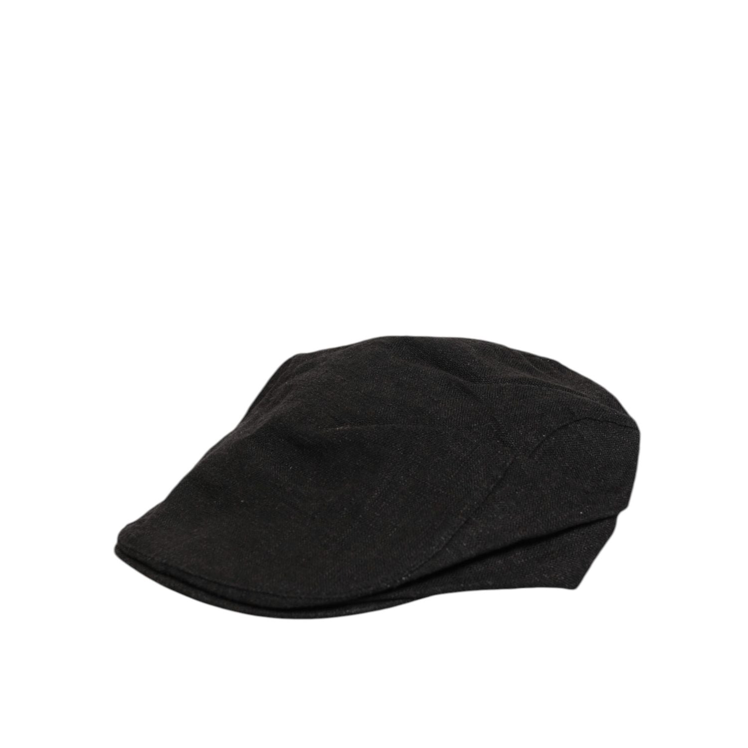 Dolce & Gabbana Black Cotton DG Logo Newsboy Cloth Capello Hat