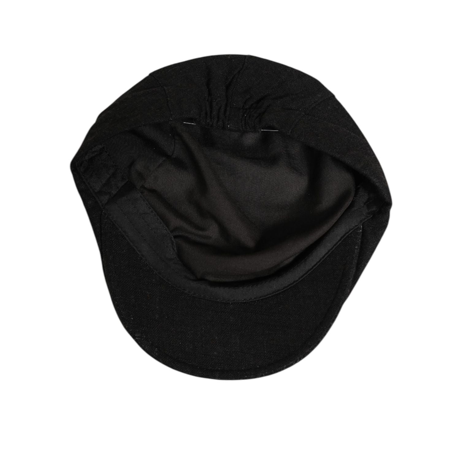 Dolce & Gabbana Black Cotton DG Logo Newsboy Cloth Capello Hat