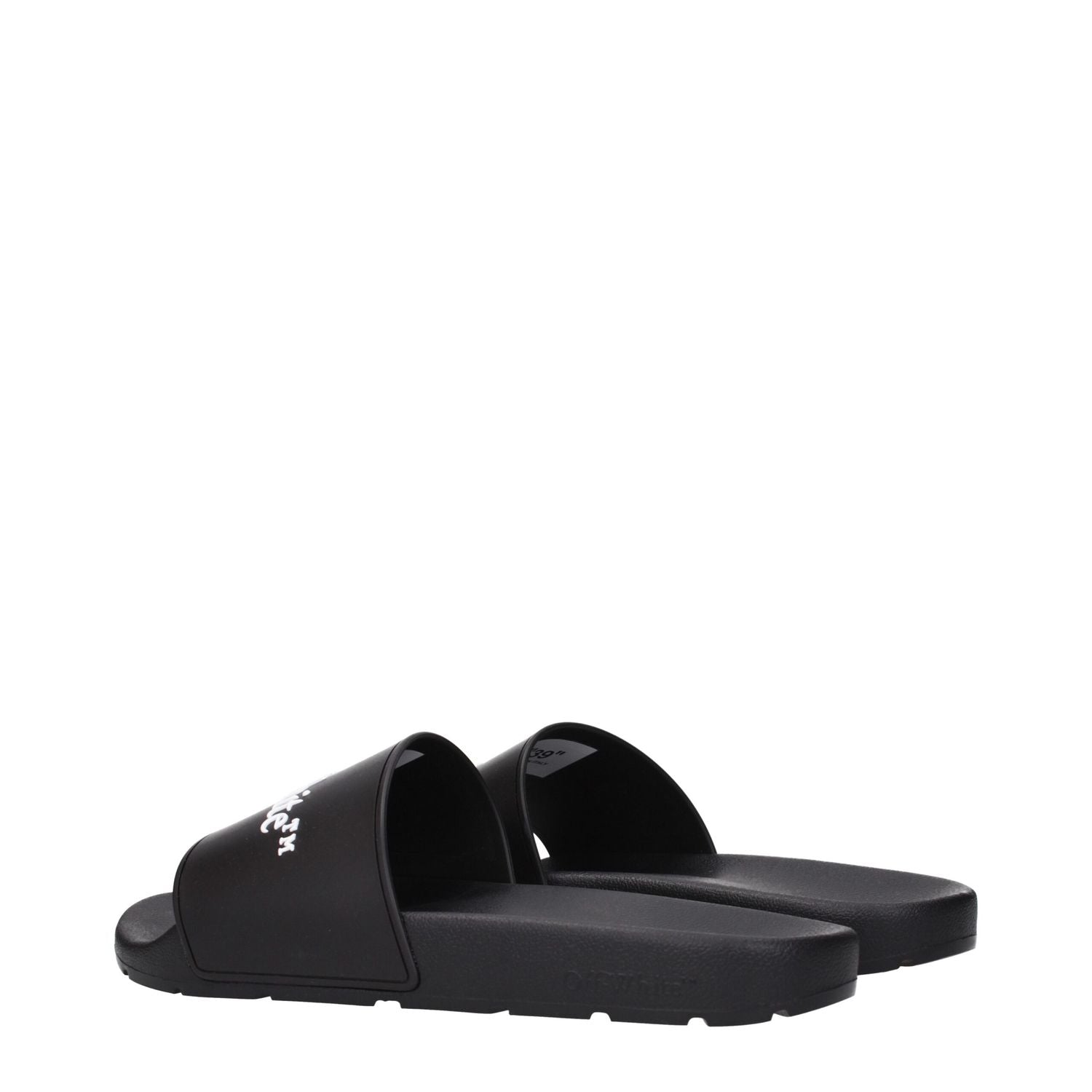 Off-White Black Cotton Slippers