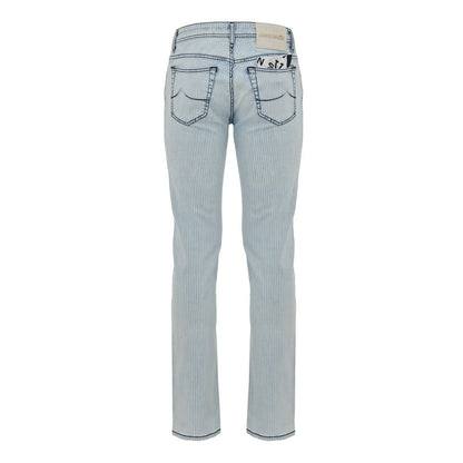 Jacob Cohen Blue Cotton Skinny Jeans