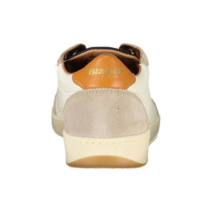 Blauer White Leather Men Sneaker 1728,67403481248,Blauer,EU40/US7,EU41/US8,EU42/US9,EU43/US10,EU44/US11,EU45/US12,EU46,Men,New with tags,Shoes,Sneakers - Shoes,White
