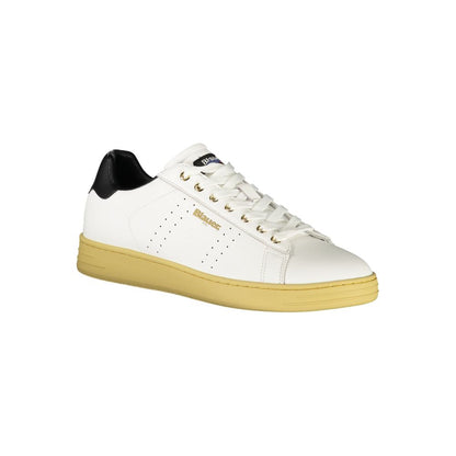 Blauer White Polyurethane Men Sneaker 1728,67403481248,Athletic - Sneakers - Shoes,Blauer,EU40/US7,EU41/US8,EU42/US9,EU43/US10,EU44/US11,EU45/US12,EU46,Men,New with tags,Shoes,Sneakers - Shoes,White