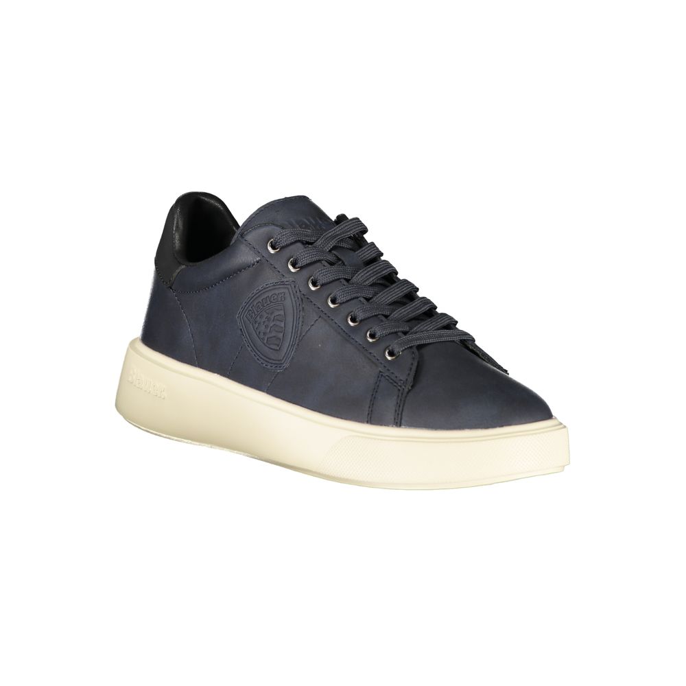 Blauer Blue Polyurethane Men's Sneaker 1728,67403481248,Blauer,Blue,EU41/US8,EU42/US9,EU43/US10,EU44/US11,EU45/US12,EU46,Low Tops - Sneakers - Shoes,Men,New with tags,Shoes,Sneakers - Shoes