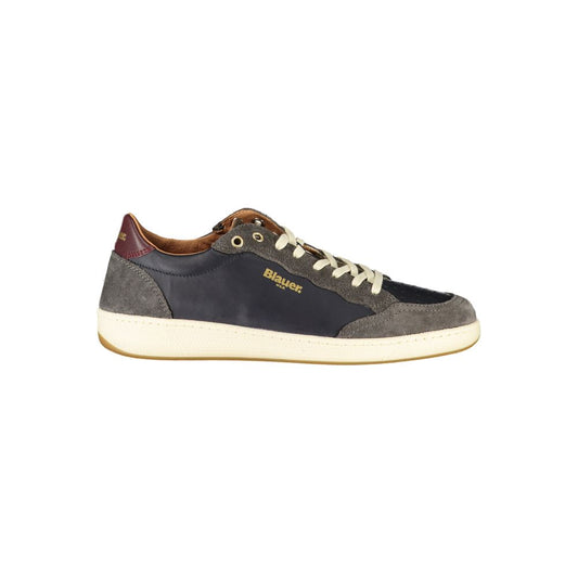 Blauer Blue Leather Men Sneaker 1728,67403481248,Athletic - Sneakers - Shoes,Blauer,Blue,EU40/US7,EU41/US8,EU42/US9,EU43/US10,EU44/US11,EU45/US12,EU46,Men,New with tags,Shoes,Sneakers - Shoes