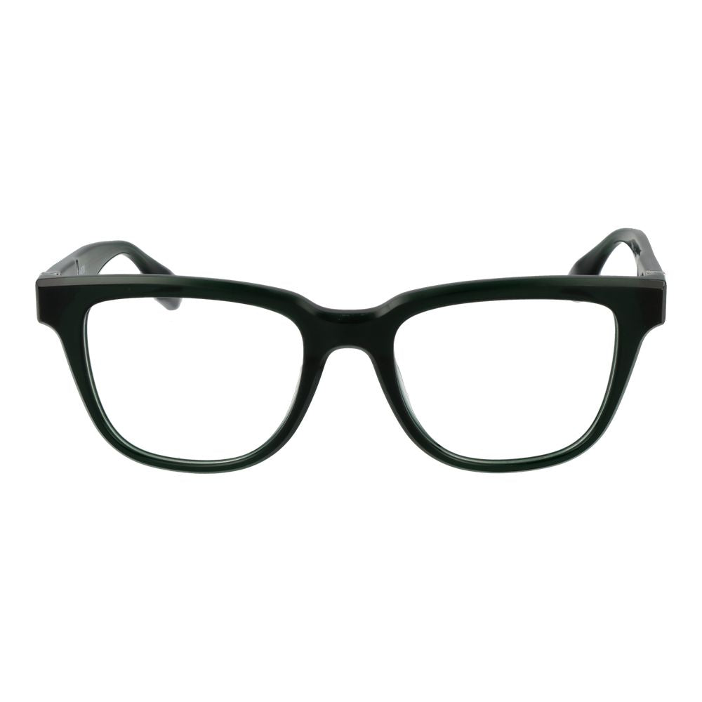Trussardi Green Acetate Glasses (Frames) for men, full-rim rectangular design, green acetate material, size 52-19-145.