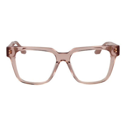 Trussardi Pink Acetate Glasses (Frames) for women with full-rim square style, rose color, and spring hinge, includes branded case.