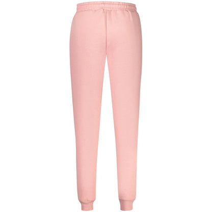 Norway 1963 Pink Cotton Pant with elastic waist and ankle cuffs, featuring fleece material and logo applique.