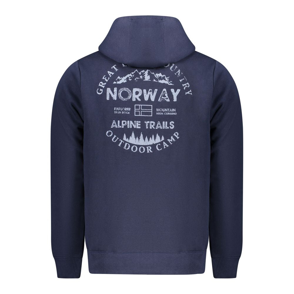 Norway 1963 Blue Cotton Men's Hoodie Sweatshirt