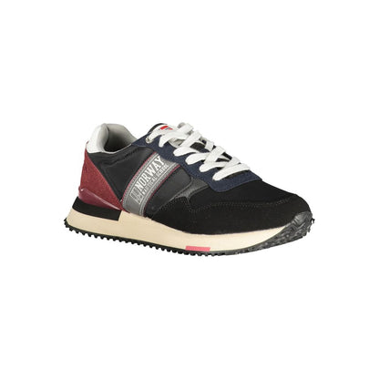 Norway 1963 Black Polyester Men Sneaker with contrasting details and logo, stylish and comfortable lace-up sports shoe for fashion-forward men.