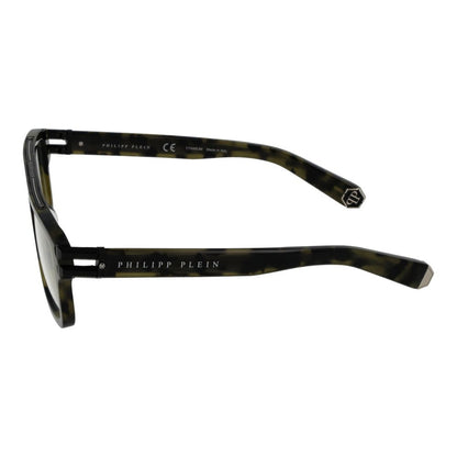 Side view of Philipp Plein Green Titanium Glasses (Frames) showcasing temple design and durable frame material.