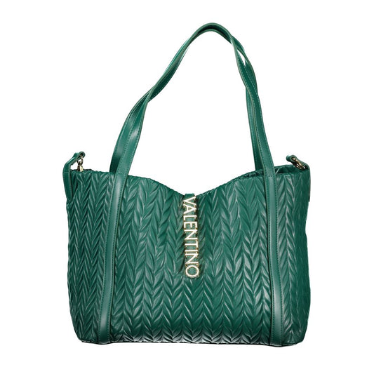 Mario Valentino Green Polyethylene Handbag with contrasting details and protective feet.