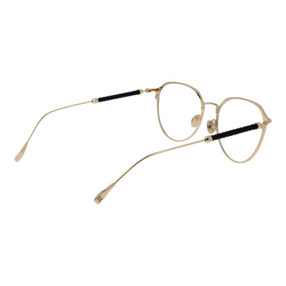 Tod's Black Metal Glasses (Frames) for women in full-rim panto style with black demo lenses, metal frame, size 51-18-140, includes branded case.