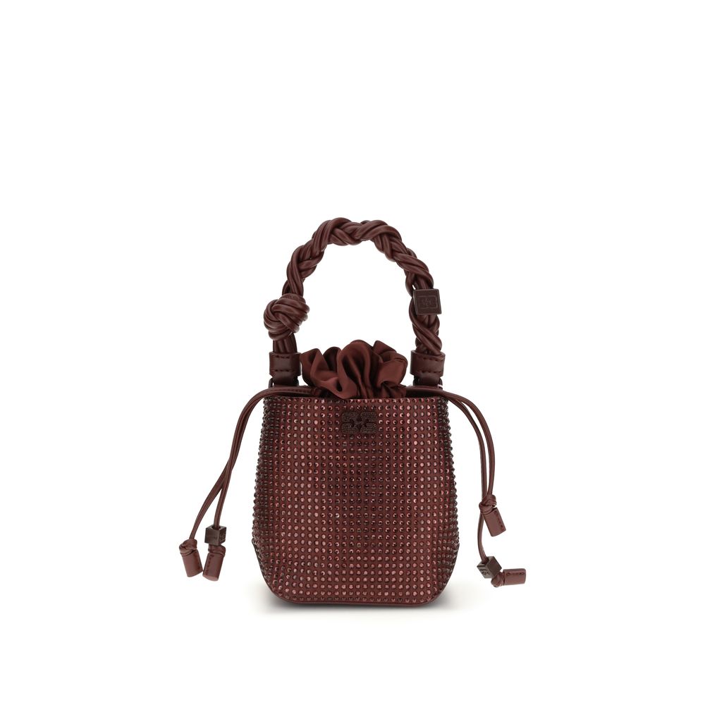 Ganni Bordeaux Recycled Polyester Handbag 1728,72470364320,Bags,Bordeaux,Ganni,Handbags - Bags,New with tags,Women