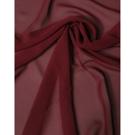Dolce & Gabbana Maroon Silk Stole Neck Wrap Shawl Men 200cm x 130cm Scarf