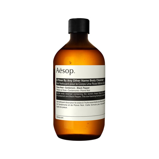 AESOP body cleanser - A Rose By Any Other Name, 500ml bottle with elegant label design.